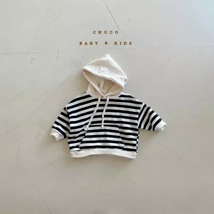 Choco bebe - Korean Children Fashion - #kidzfashiontrend - Hoody Stripes Tee - 2