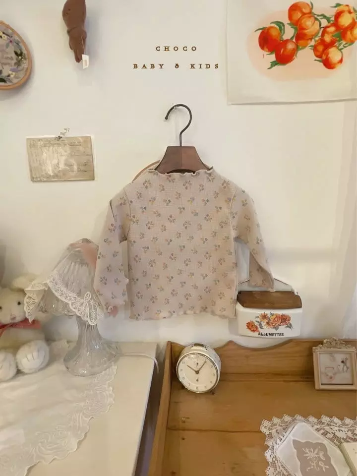 Choco bebe - Korean Children Fashion - #minifashionista - Waffle Flower Tee - 12