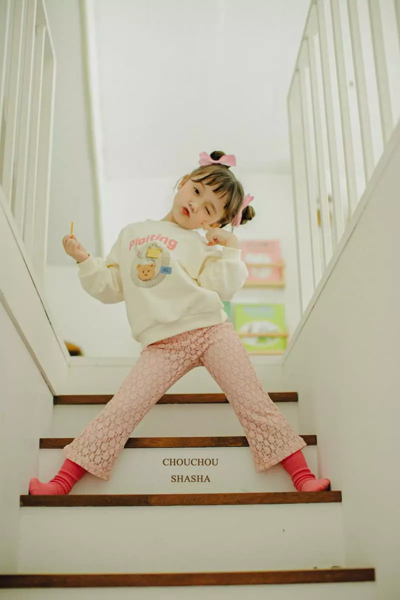 Chouchou Shasha - Korean Children Fashion - #designkidswear - Lace Pants with Mom