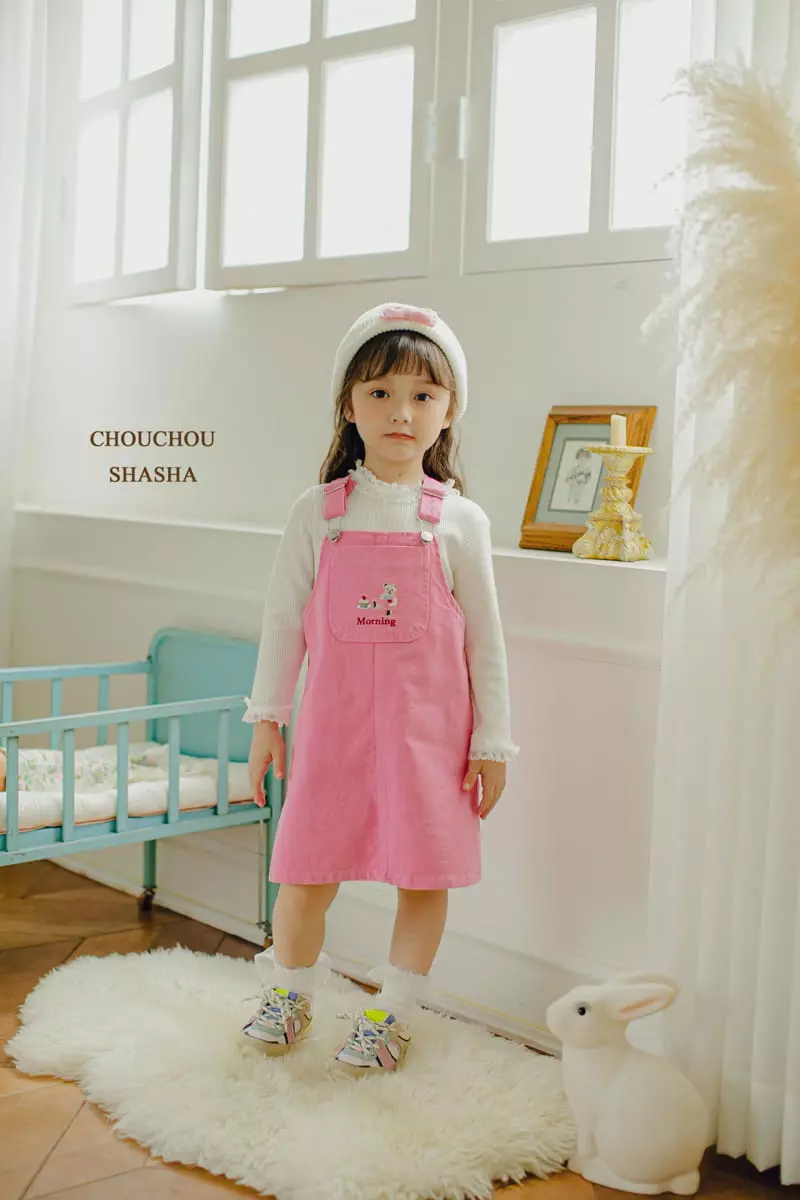Chouchou Shasha - Korean Children Fashion - #kidsstore - Morning Overalls One-piece