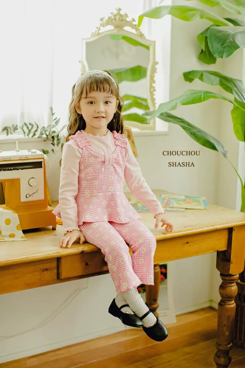 Chouchou Shasha - Korean Children Fashion - #kidsstore - Little Girl Top Bottom Set - 12