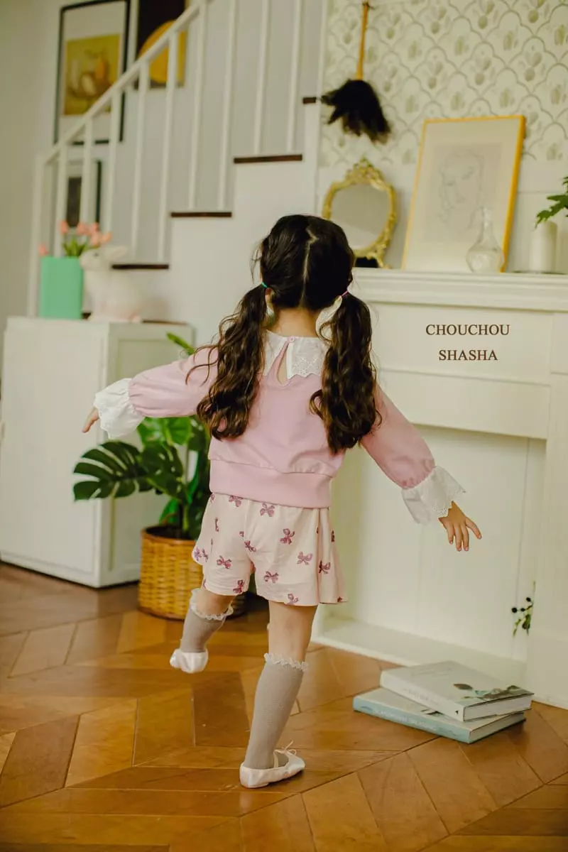 Chouchou Shasha - Korean Children Fashion - #kidzfashiontrend - Eve Lace Tee - 6
