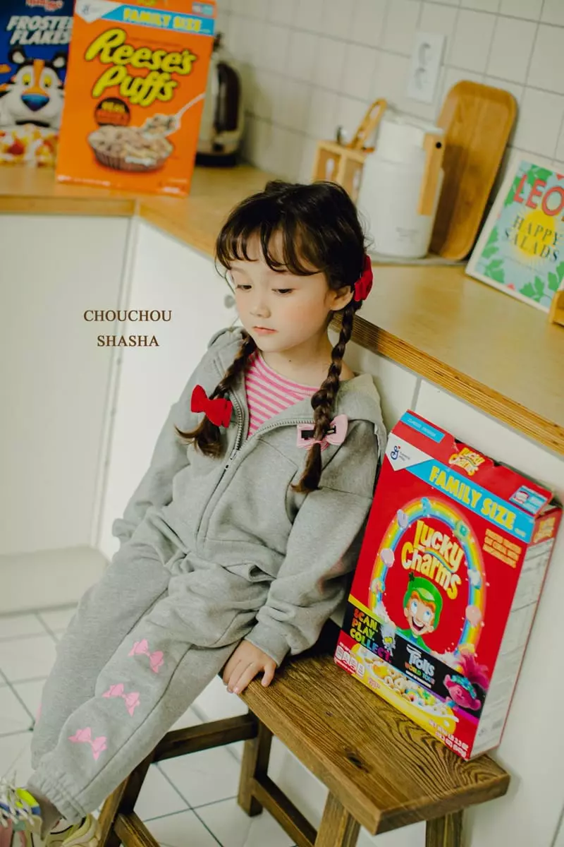Chouchou Shasha - Korean Children Fashion - #toddlerclothing - Ribbon Hoody Jumper - 4