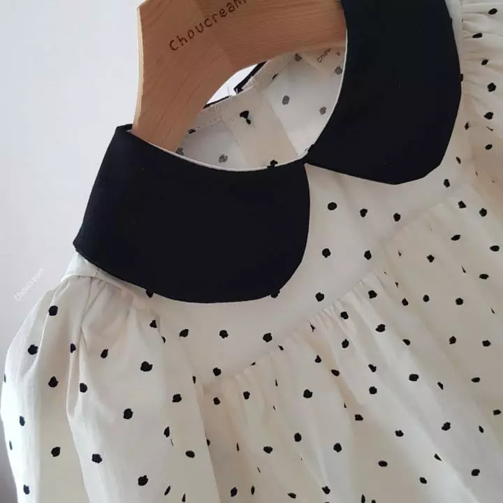 Choucream - Korean Baby Fashion - #babyboutique - Dot Collar Bodysuit - 11