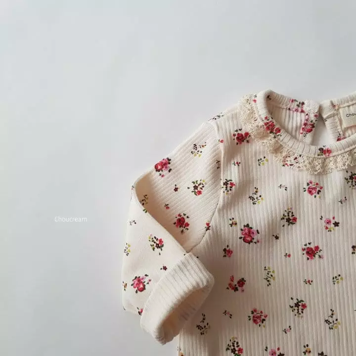 Choucream - Korean Baby Fashion - #babyboutique - Lolo Flower Lace Bodysuit - 8