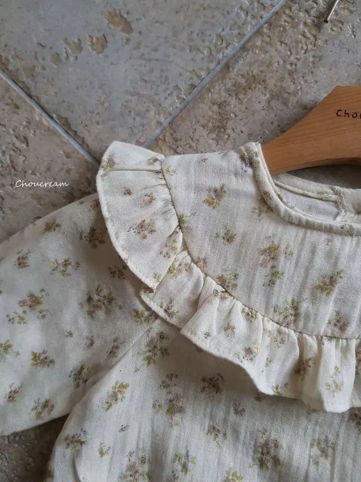 Choucream - Korean Baby Fashion - #babyboutique - Lucy Flower Frill Bodysuitr - 7