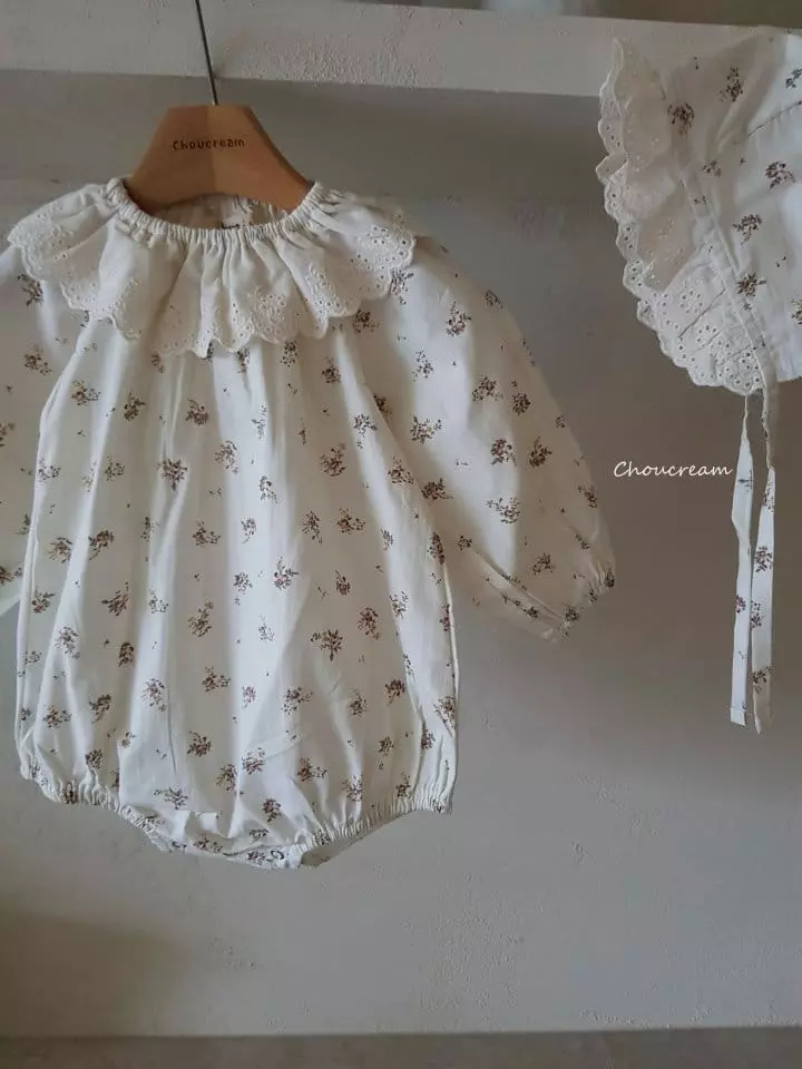 Choucream - Korean Baby Fashion - #onlinebabyshop - Mable Bonnet Bodysuit - 4