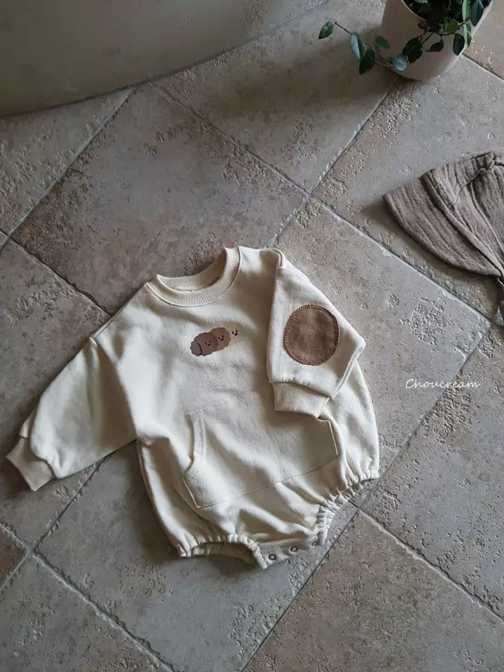 Choucream - Korean Baby Fashion - #babyboutique - Patch Sweatshirt Bodysuit - 10