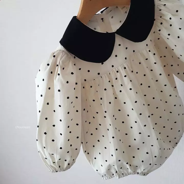 Choucream - Korean Baby Fashion - #babyboutiqueclothing - Dot Collar Bodysuit - 12