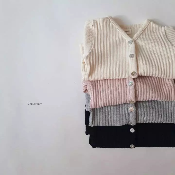 Choucream - Korean Baby Fashion - #babyboutiqueclothing - Bebe Rib Cardigan - 2