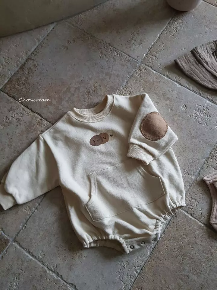 Choucream - Korean Baby Fashion - #babyboutiqueclothing - Patch Sweatshirt Bodysuit - 11