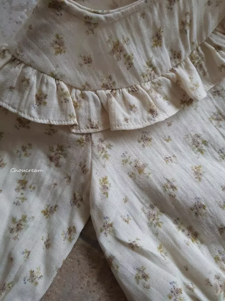 Choucream - Korean Baby Fashion - #babyclothing - Lucy Flower Frill Bodysuitr - 9