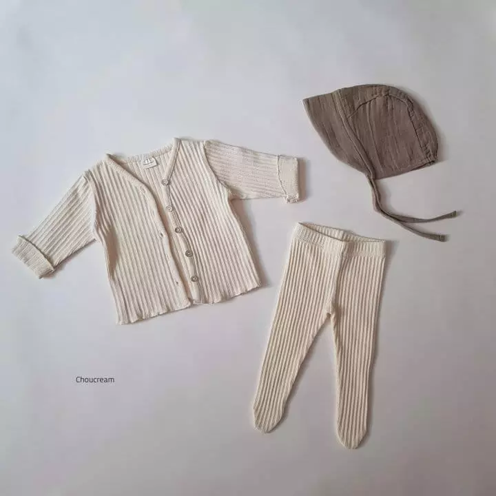 Choucream - Korean Baby Fashion - #babyclothing - Bebe Rib Cardigan - 3