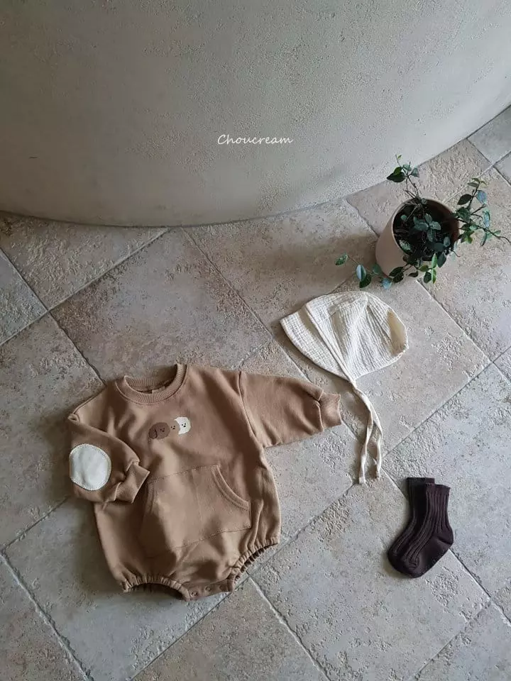 Choucream - Korean Baby Fashion - #babyclothing - Patch Sweatshirt Bodysuit - 12