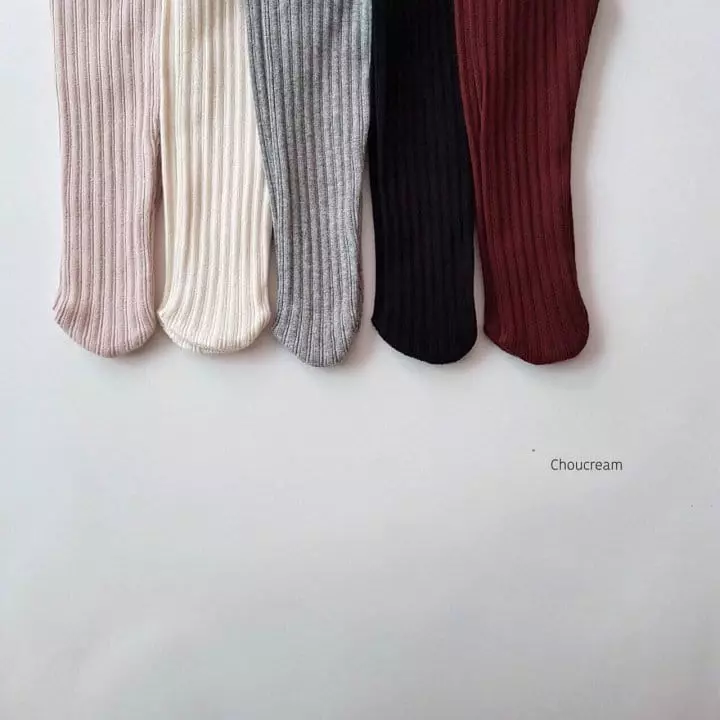 Choucream - Korean Baby Fashion - #babyclothing - Rib Foot Leggings - 4