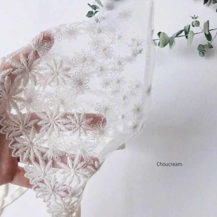 Choucream - Korean Baby Fashion - #babyfashion - Lace Bonnet - 12