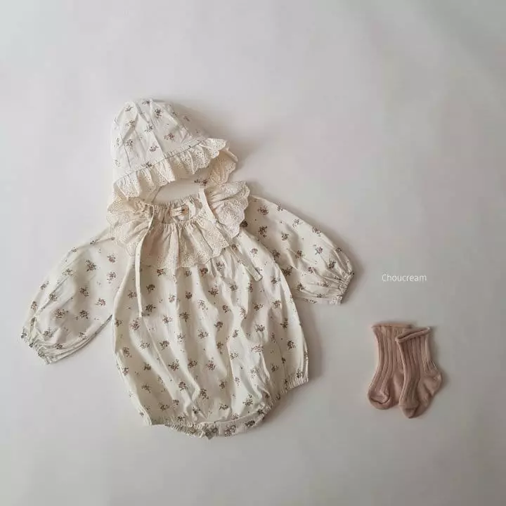 Choucream - Korean Baby Fashion - #babyfashion - Mable Bonnet Bodysuit - 8