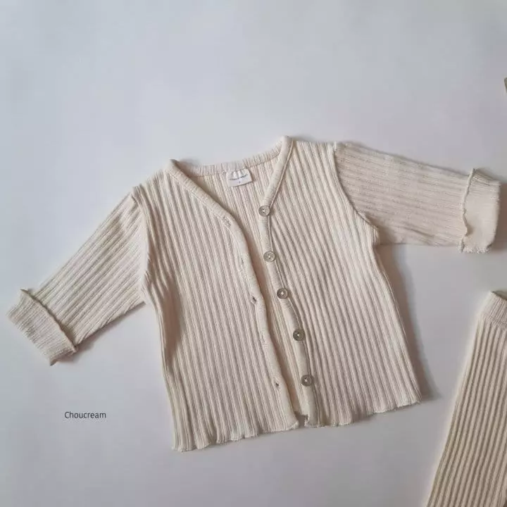 Choucream - Korean Baby Fashion - #babyclothing - Bebe Rib Cardigan - 4