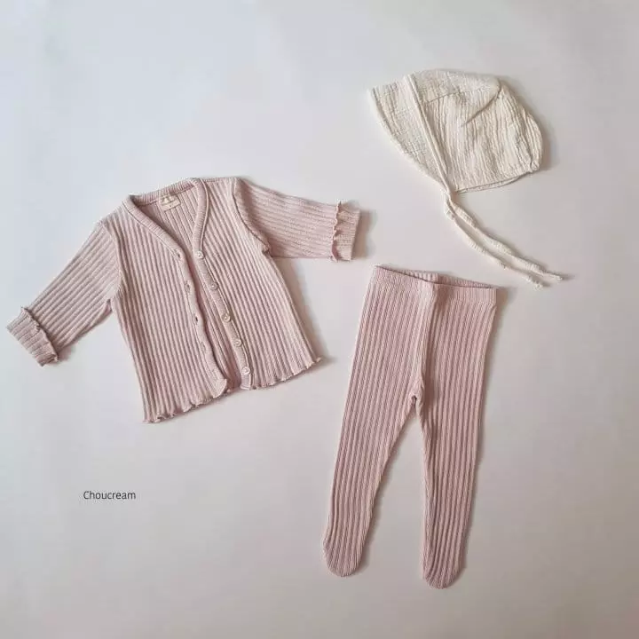 Choucream - Korean Baby Fashion - #babygirlfashion - Bebe Rib Cardigan - 6