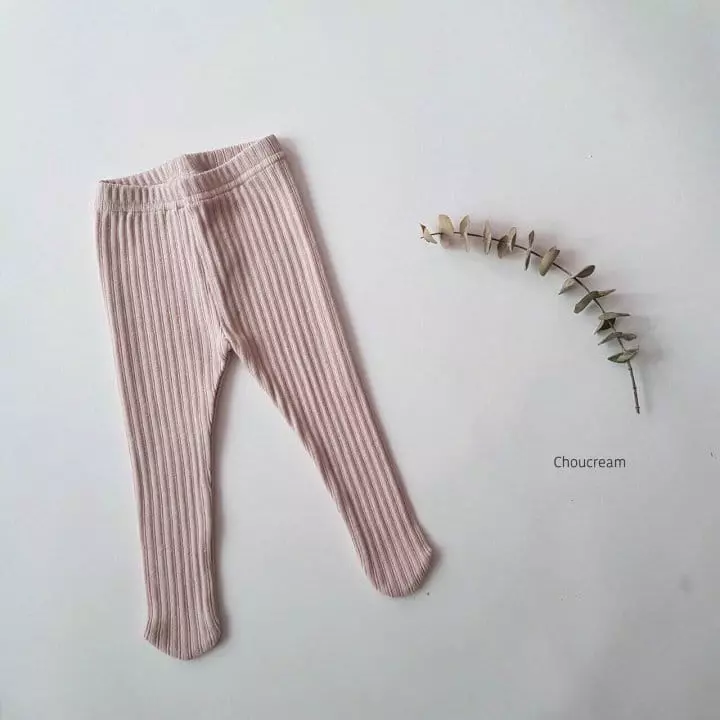 Choucream - Korean Baby Fashion - #babylifestyle - Rib Foot Leggings - 7