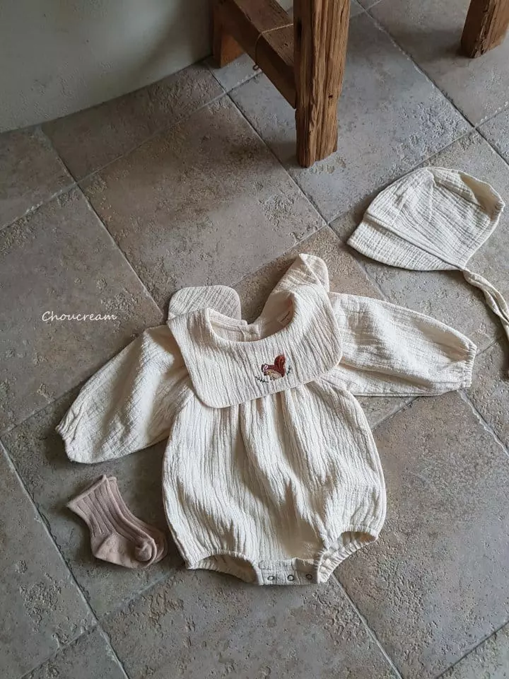 Choucream - Korean Baby Fashion - #babylifestyle - Squirrel Collar Bodysuit - 6