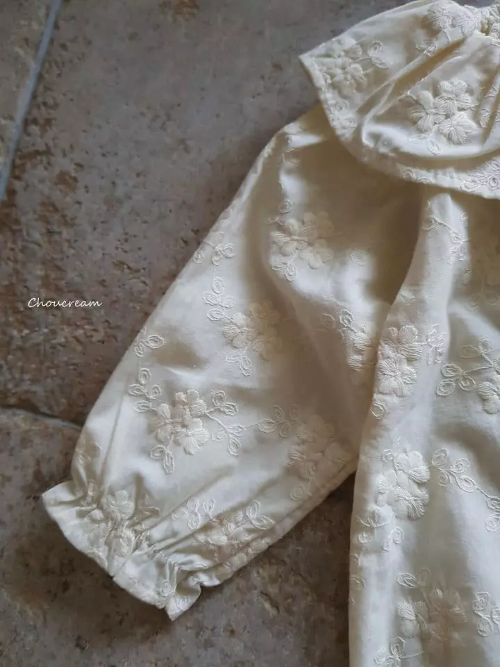 Choucream - Korean Baby Fashion - #babyoninstagram - Embrodiery Flower Blouse - 5