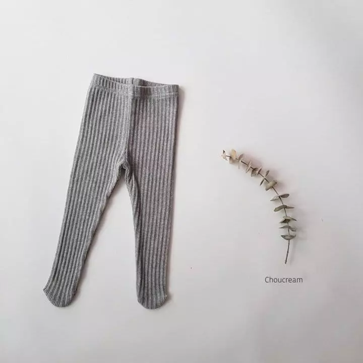 Choucream - Korean Baby Fashion - #babyootd - Rib Foot Leggings - 9