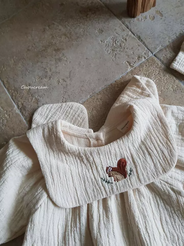 Choucream - Korean Baby Fashion - #babyootd - Squirrel Collar Bodysuit - 8