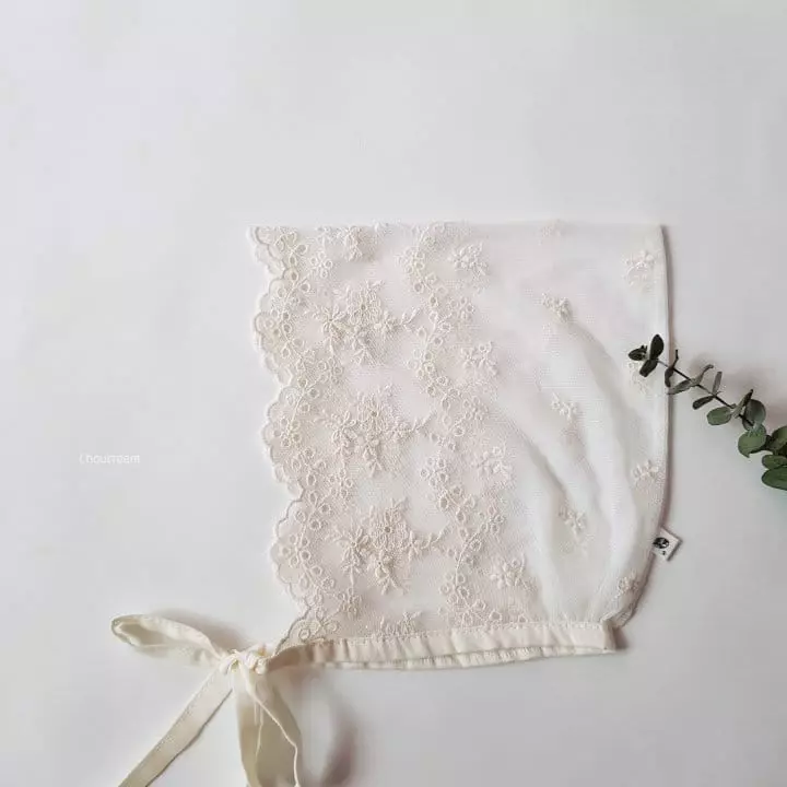 Choucream - Korean Baby Fashion - #babyootd - Lace Bonnet - 2