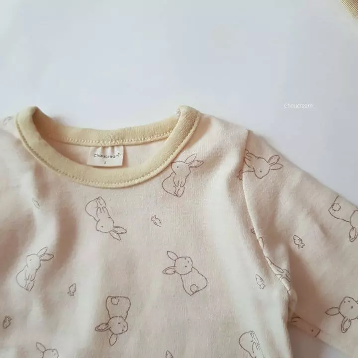 Choucream - Korean Baby Fashion - #babyoninstagram - Rabbit Bonnet Bodysuit Yellow - 4