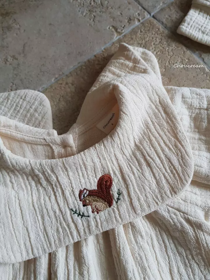Choucream - Korean Baby Fashion - #babyoutfit - Squirrel Collar Bodysuit - 9