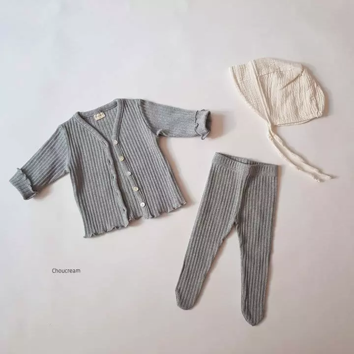 Choucream - Korean Baby Fashion - #babyoutfit - Bebe Rib Cardigan - 10