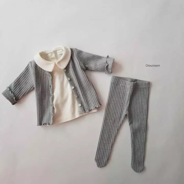 Choucream - Korean Baby Fashion - #babyoutfit - Bebe Rib Cardigan - 11