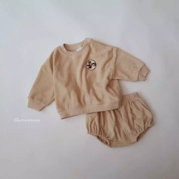 Choucream - Korean Baby Fashion - #babywear - Squirrel Terry Top Bottom Set - 10