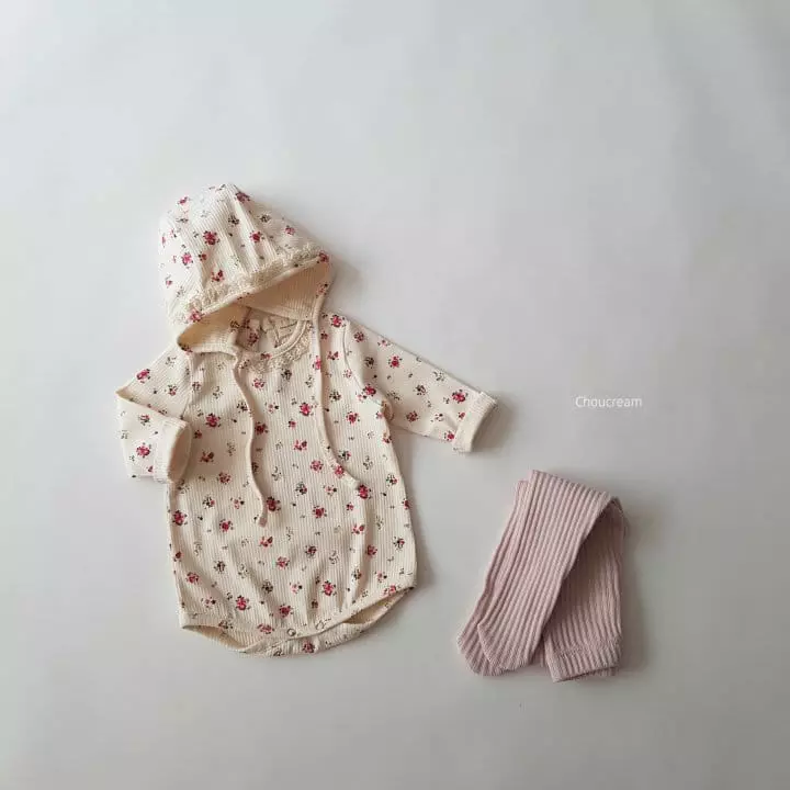 Choucream - Korean Baby Fashion - #babyoutfit - Lolo Flower Lace Bodysuit - 4
