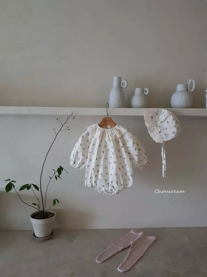 Choucream - Korean Baby Fashion - #babywear - Mable Bonnet Bodysuit