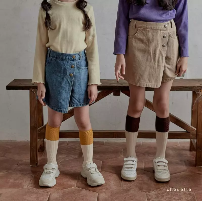Chouette - Korean Children Fashion - #Kfashion4kids - Catch On Wrap Skirt Pants