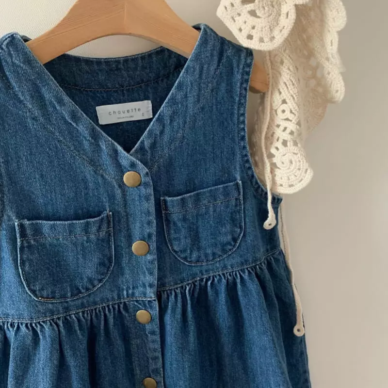 Chouette - Korean Children Fashion - #childofig - Mully Denim One-piece - 10