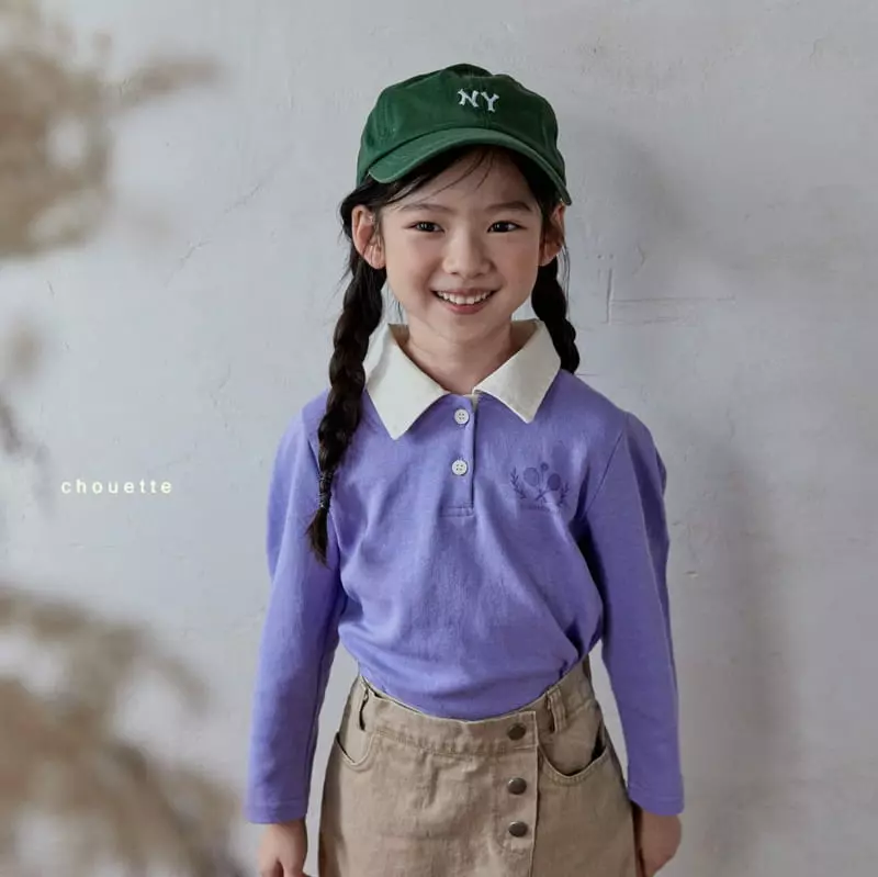 Chouette - Korean Children Fashion - #designkidswear - Collar Puff Tee