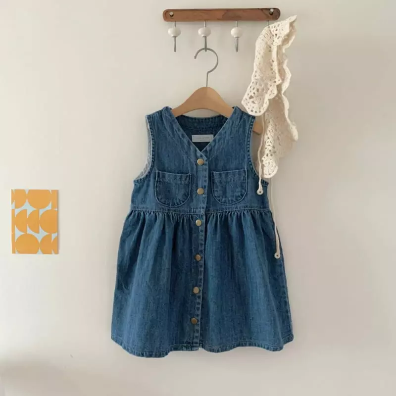 Chouette - Korean Children Fashion - #designkidswear - Mully Denim One-piece - 12
