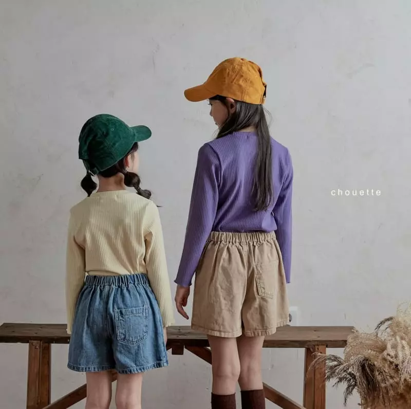 Chouette - Korean Children Fashion - #kidsshorts - Daily Rib Tee - 3