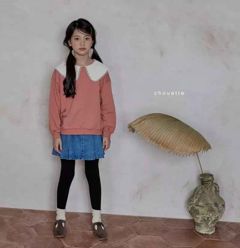 Chouette - Korean Children Fashion - #kidsshorts - Denim Wrinkle Skirt Leggings