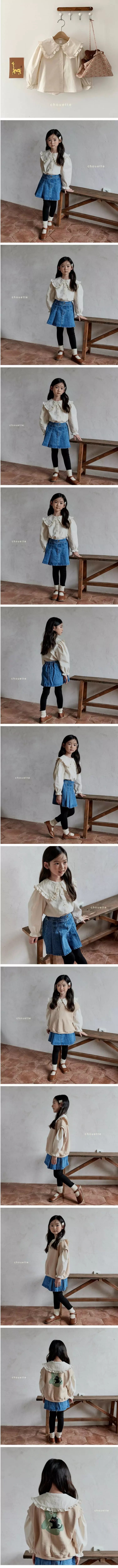 Chouette - Korean Children Fashion - #kidzfashiontrend - Milk Ruffle Blouse - 2
