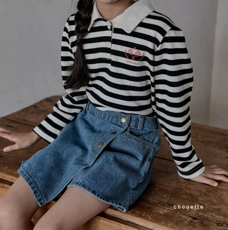 Chouette - Korean Children Fashion - #littlefashionista - Collar Puff Tee - 8