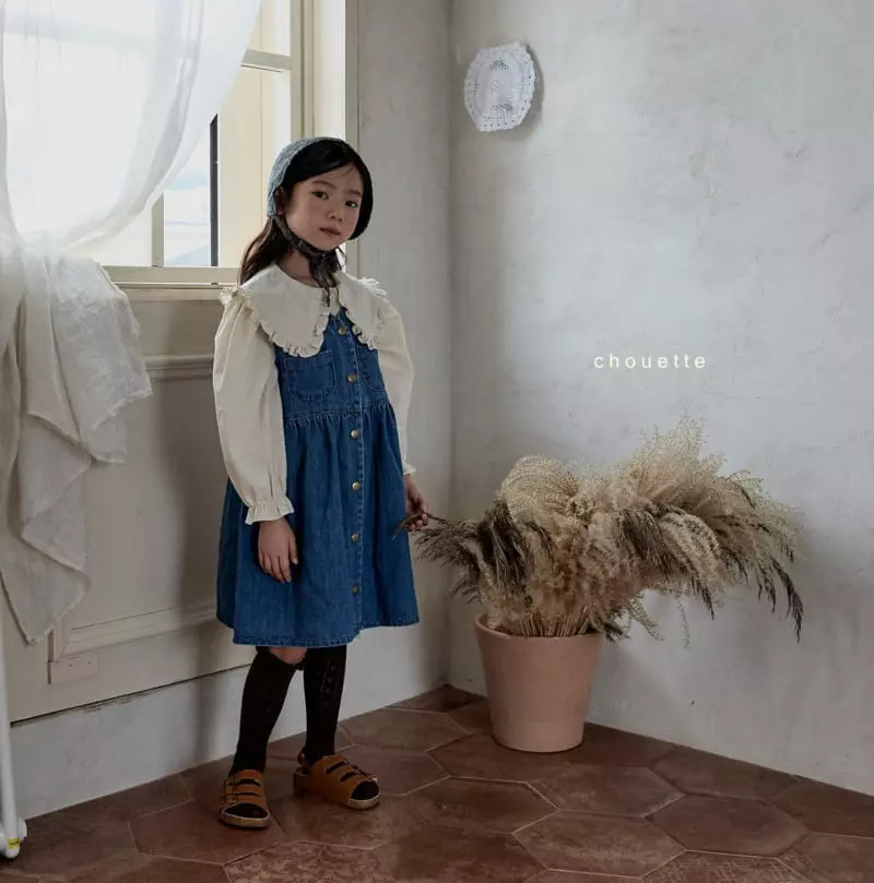 Chouette - Korean Children Fashion - #littlefashionista - Mully Denim One-piece - 3