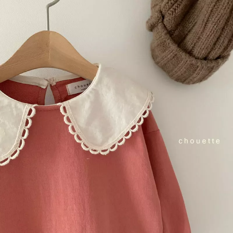 Chouette - Korean Children Fashion - #littlefashionista - Lace Collar Sweatshirt