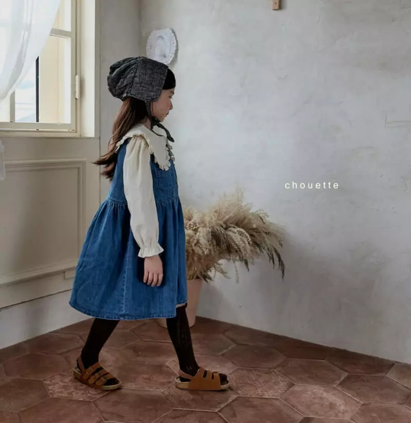 Chouette - Korean Children Fashion - #littlefashionista - Mully Denim One-piece - 4