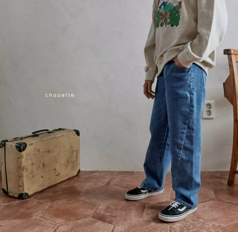 Chouette - Korean Children Fashion - #minifashionista - Line Denim Pants