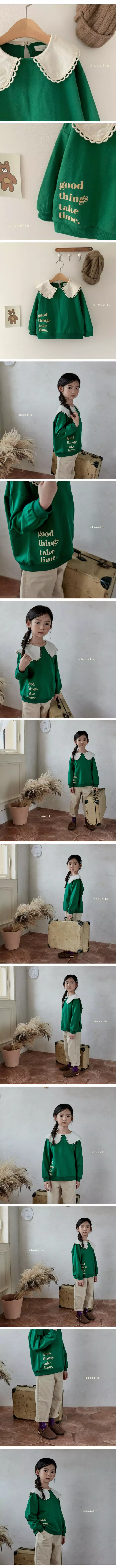 Chouette - Korean Children Fashion - #minifashionista - Lace Collar Sweatshirt - 3