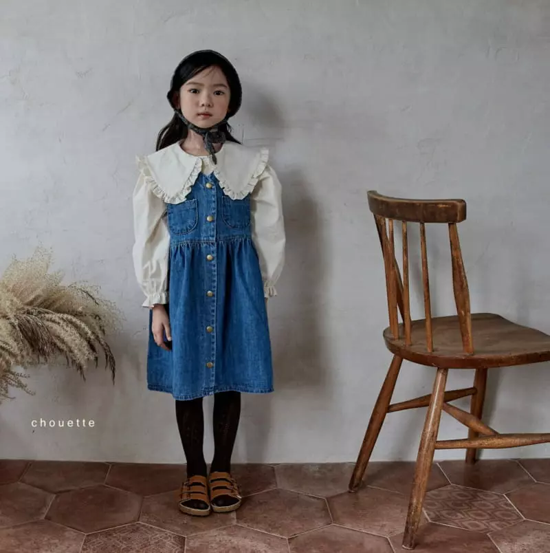 Chouette - Korean Children Fashion - #prettylittlegirls - Mully Denim One-piece - 6